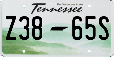 TN license plate Z3865S
