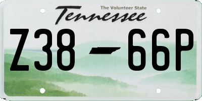 TN license plate Z3866P