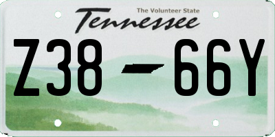 TN license plate Z3866Y