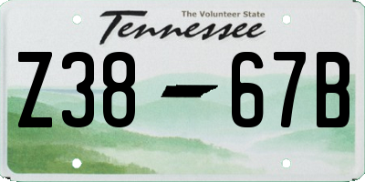 TN license plate Z3867B