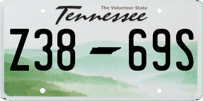 TN license plate Z3869S