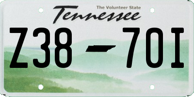 TN license plate Z3870I