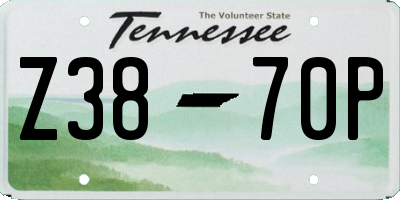 TN license plate Z3870P