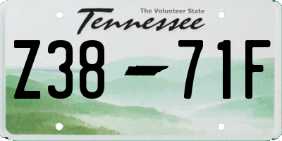 TN license plate Z3871F