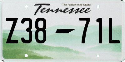 TN license plate Z3871L
