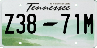 TN license plate Z3871M