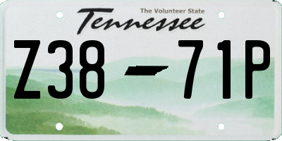 TN license plate Z3871P
