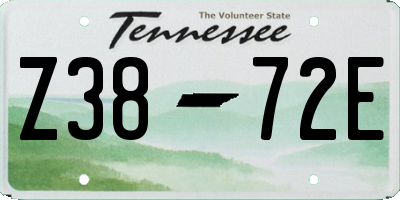 TN license plate Z3872E