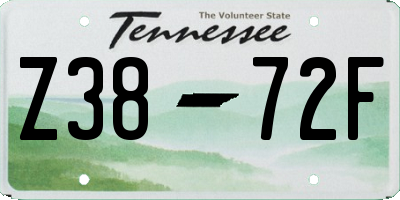 TN license plate Z3872F