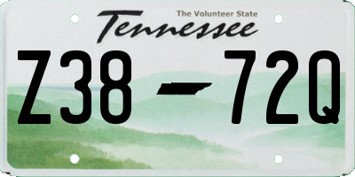 TN license plate Z3872Q