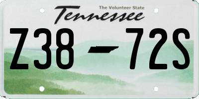 TN license plate Z3872S