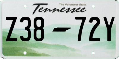 TN license plate Z3872Y