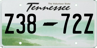 TN license plate Z3872Z
