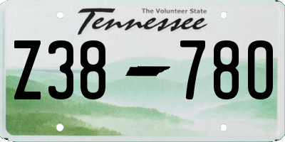 TN license plate Z3878O