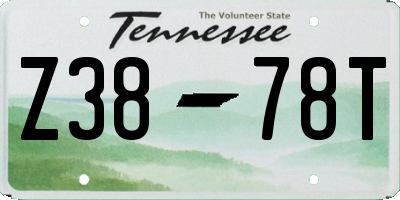 TN license plate Z3878T