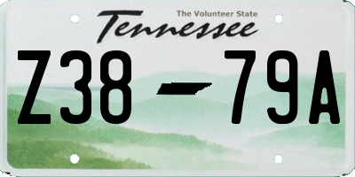 TN license plate Z3879A