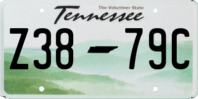 TN license plate Z3879C
