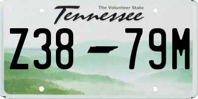 TN license plate Z3879M