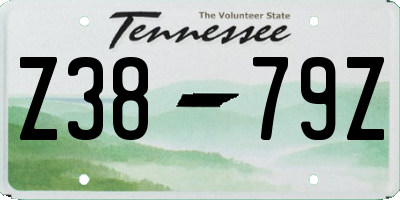 TN license plate Z3879Z
