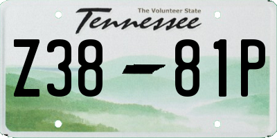 TN license plate Z3881P