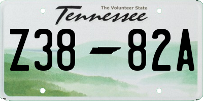 TN license plate Z3882A