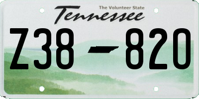 TN license plate Z3882O