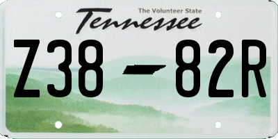 TN license plate Z3882R