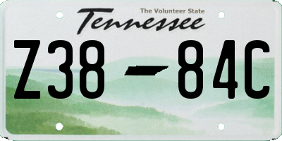 TN license plate Z3884C