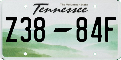 TN license plate Z3884F