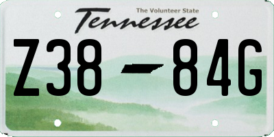 TN license plate Z3884G