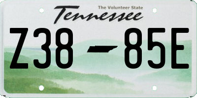 TN license plate Z3885E