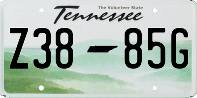 TN license plate Z3885G