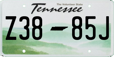 TN license plate Z3885J