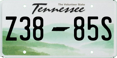 TN license plate Z3885S