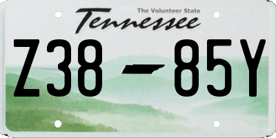TN license plate Z3885Y