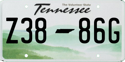 TN license plate Z3886G