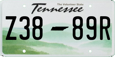 TN license plate Z3889R
