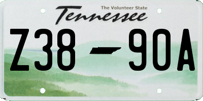 TN license plate Z3890A