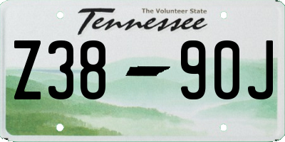 TN license plate Z3890J