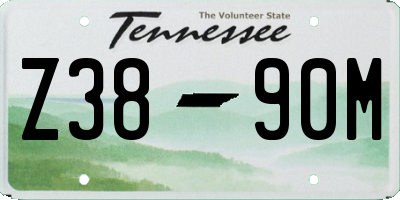 TN license plate Z3890M