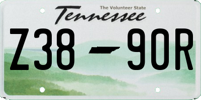 TN license plate Z3890R