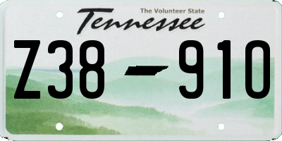 TN license plate Z3891O