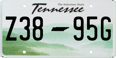 TN license plate Z3895G