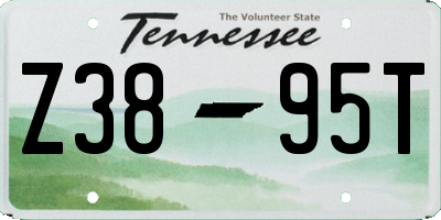 TN license plate Z3895T