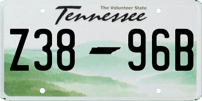 TN license plate Z3896B