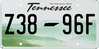 TN license plate Z3896F