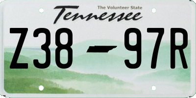 TN license plate Z3897R