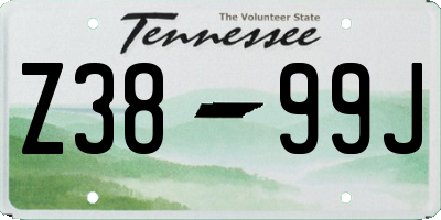 TN license plate Z3899J