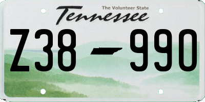 TN license plate Z3899O