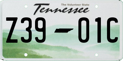 TN license plate Z3901C